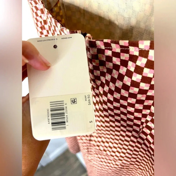 levis dress women small Y2K Streetwear Checkered Print Strappy Dress Size Medium - Picture 7 of 7